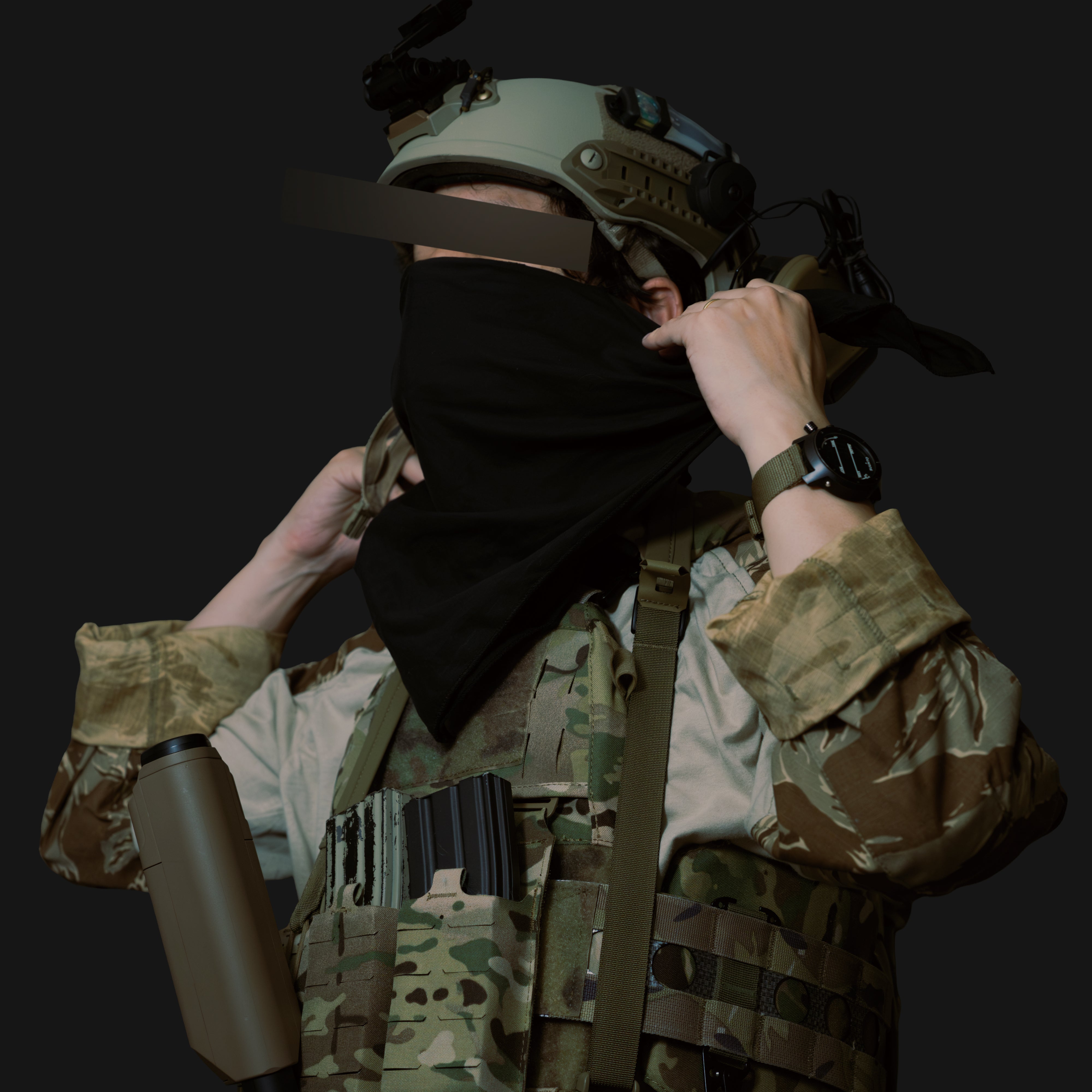 SPLIT FIELD BANDANA